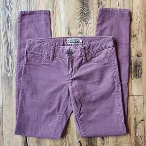 Roxy Corduroy Low Rise Skinny Pants